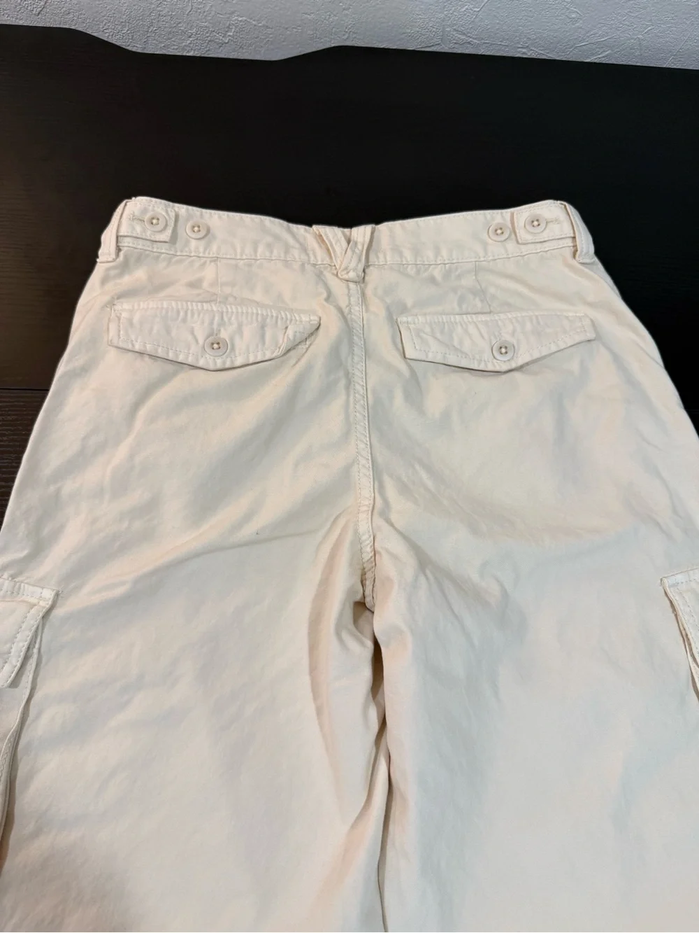 Madewell Low-Slung Straight Cargo Pants Size 24 French Vanilla Cream Utility